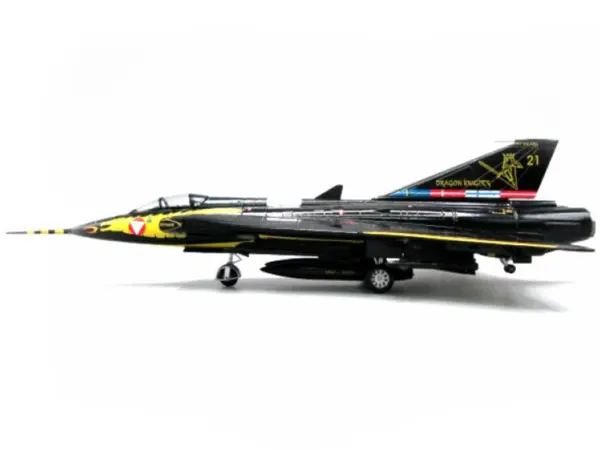 Saab Draken Fighter Aircraft "21 Draken 45th Anniversary Dragon Knights Retirement Livery" (2005) Austrian Air Force 1/72 Diecast Model Airplane by Aviation 72 #2