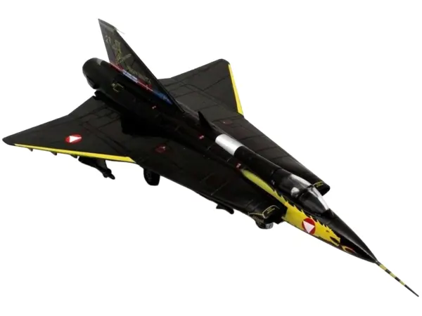 Saab Draken Fighter Aircraft "21 Draken 45th Anniversary Dragon Knights Retirement Livery" (2005) Austrian Air Force 1/72 Diecast Model Airplane by Aviation 72 #3