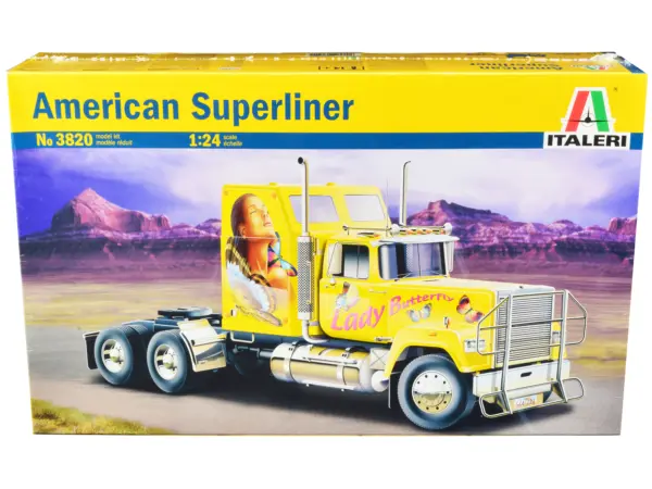 Skill 5 Model Kit American Superliner Truck Tractor "Lady Butterfly" 1/24 Scale Model by Italeri #1