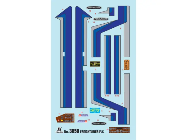 Skill 4 Model Kit Freightliner FLC Truck Tractor 1/24 Scale Model by Italeri #4