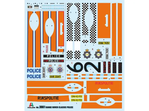 Skill 3 Model Kit Land Rover Range Rover Police 1/24 Scale Model by Italeri #4