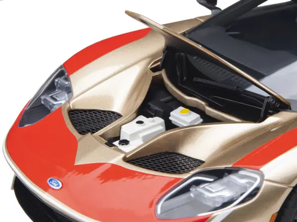 Ford GT Heritage Edition #5 "Holman Moody" Gold Metallic with Red and White Graphics 1/18 Model Car by Autoart #2