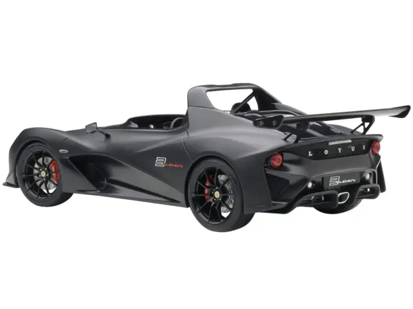 Lotus 3-Eleven Matt Black with Gloss Black Accents 1/18 Model Car by Autoart #3