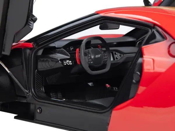 Ford GT Heritage Edition #16 "Alan Mann" Red Metallic with Gold Stripes 1/18 Model Car by Autoart #3