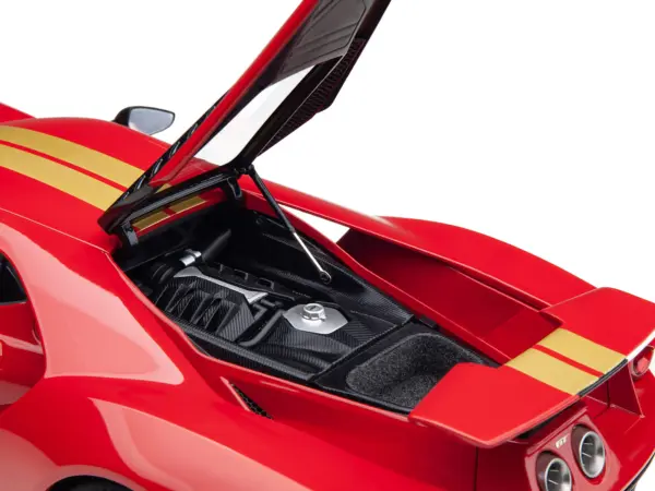 Ford GT Heritage Edition #16 "Alan Mann" Red Metallic with Gold Stripes 1/18 Model Car by Autoart #4