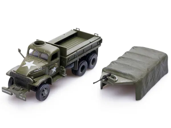 GMC CCKW 353 Truck With Mounted Gun Olive Drab "4148174-S" US Army World War II 1/72 Diecast Model by Legion #2