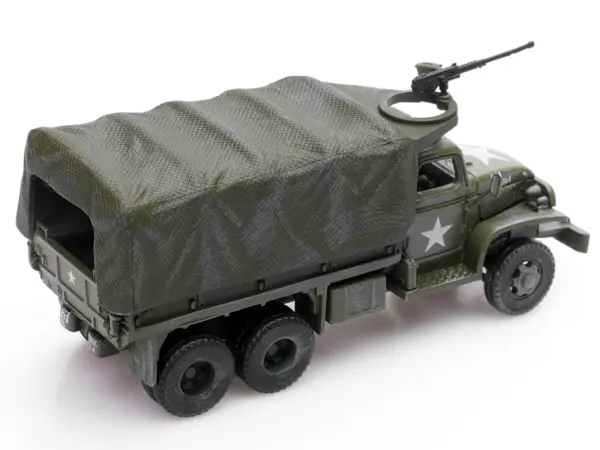 GMC CCKW 353 Truck With Mounted Gun Olive Drab "4148174-S" US Army World War II 1/72 Diecast Model by Legion #4