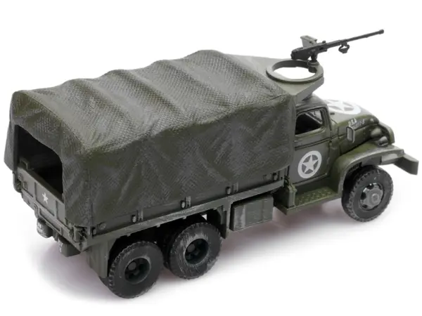 GMC CCKW 353 Truck With Mounted Gun Olive Drab "4734511-S" US Army World War II 1/72 Diecast Model by Legion #5