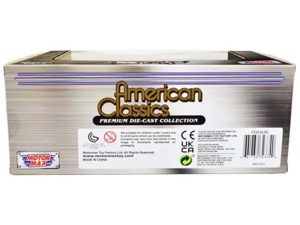 1937 Ford Pickup Truck Blue Metallic and Black "American Classics" 1/24 Diecast Model Car by Motormax #2