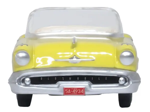 1957 Oldsmobile 88 Convertible Coronado Yellow 1/87 (HO) Scale Diecast Model Car by Oxford Diecast #3