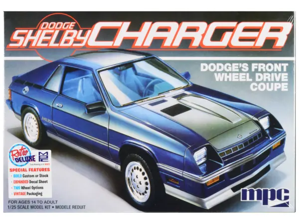 Skill 2 Model Kit 1986 Dodge Shelby Charger 1/25 Scale Model by MPC #1