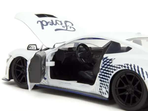 2024 Ford Mustang Dark Horse White with "Mustang Horse Graphics" "Bigtime Muscle" Series 1/24 Diecast Model Car by Jada #5