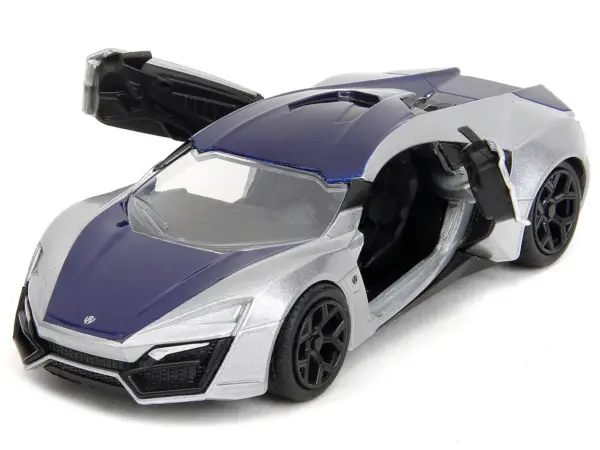 Lykan Hypersport Silver Metallic and Purple "Pink Slips" Series 1/32 Diecast Model Car by Jada #2