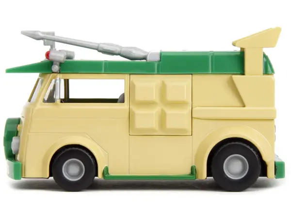 Party Wagon Green and Beige "Teenage Mutant Ninja Turtles" "Hollywood Rides" Series Diecast Model Car by Jada #3