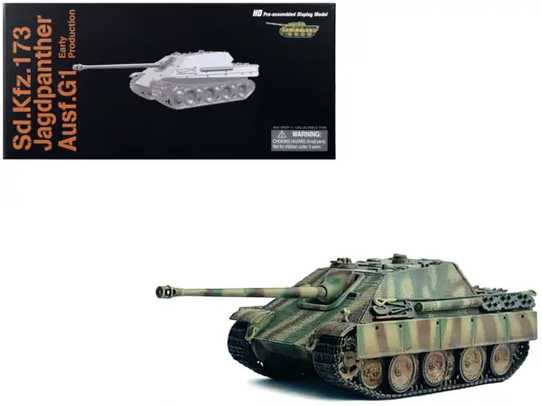 Germany Sd.Kfz.173 Jagdpanther Ausf.G1 Early Production Tank "s.Pz.Abt.654 Ruhr Pocket" (1945) "NEO Dragon Armor" Series 1/72 Plastic Model by Dragon Models #1
