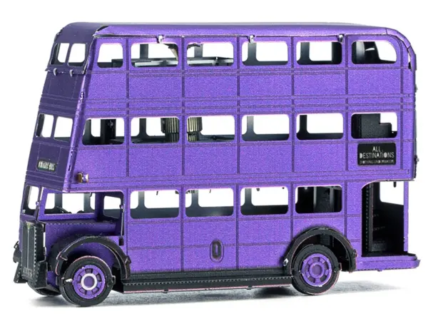 Model Kit Knight Bus Purple "Harry Potter and the Prisoner of Azkaban" (2004) Movie (Moderate Difficulty) Steel Model by Metal Earth #2