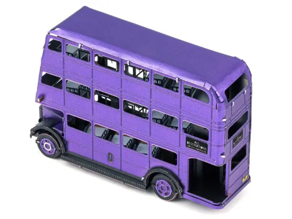 Model Kit Knight Bus Purple "Harry Potter and the Prisoner of Azkaban" (2004) Movie (Moderate Difficulty) Steel Model by Metal Earth #3