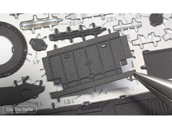 Model Kit 1989 Batmobile Black "Batman" (1989) Movie (Challenging Difficulty) Steel Model by Metal Earth #4