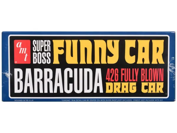 Skill 2 Model Kit 1966 Plymouth Barracuda Funny Car "Hemi Hustler" 1/25 Scale Model by AMT #3