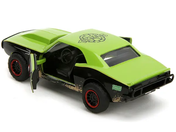 1967 Chevrolet Camaro "Teenage Mutant Ninja Turtles" Black and Green (Dirty) "Hollywood Rides" Series 1/32 Diecast Model Car by Jada #3