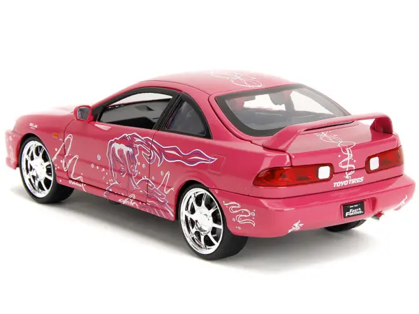 1995 Honda Integra Type R Pink with Graphics "Fast & Furious Remix" Series 1/24 Diecast Model Car by Jada #5