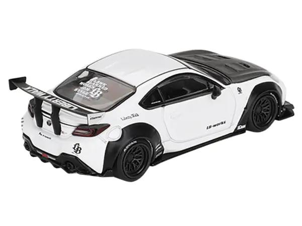 Toyota GR86 "LB-Nation - Liberty Walk" White with Carbon Hood Limited Edition 1/64 Diecast Model Car by Mini GT #3