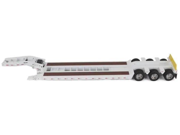 Trail King TK120 Hydraulic Detachable Gooseneck Lowboy Trailer White (Regular Version) "Transport Series" 1/50 Diecast Model by Diecast Masters #2