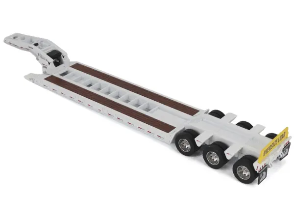 Trail King TK120 Hydraulic Detachable Gooseneck Lowboy Trailer White (Regular Version) "Transport Series" 1/50 Diecast Model by Diecast Masters #3