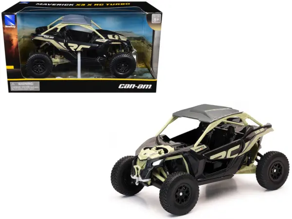 Can-Am Maverick X3 XRC Turbo ATV Tan and Black with Silver Top cast 1/18 Diecast Model by New Ray #1