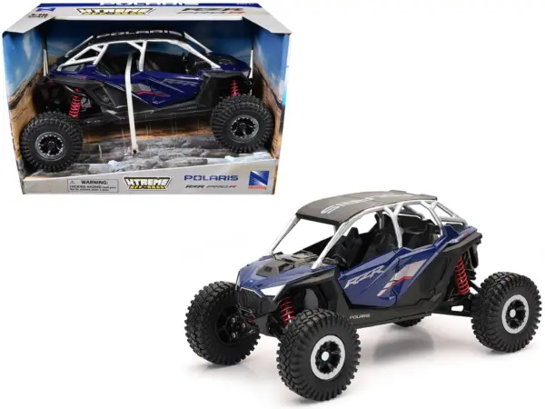 Polaris RZR Pro R UTV Blue with Black Top "Xtreme Off-Road" Series 1/18 Diecast Model by New Ray #1