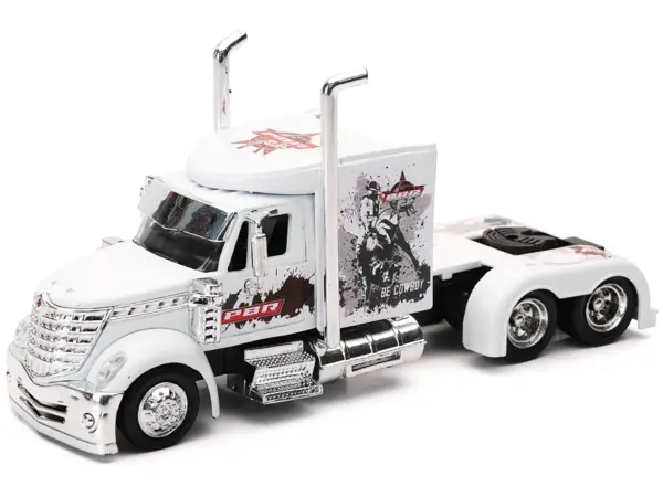 International Lonestar Truck Tractor White "PBR Professional Bull Riders" 1/43 Diecast Model by New Ray #2