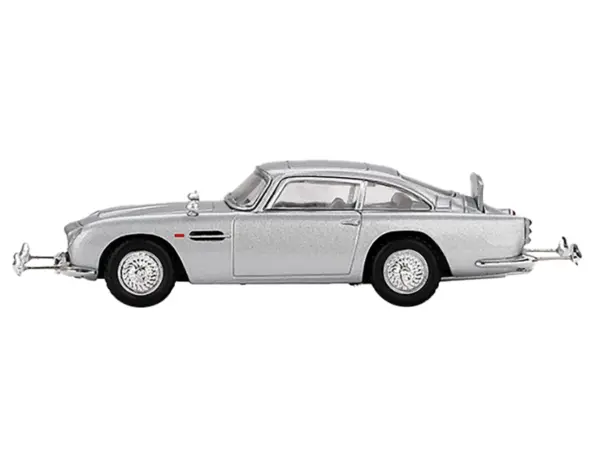Aston Martin DB5 RHD (Right Hand Drive) Birch Silver Metallic 007 James Bond "Goldfinger" (1964) Movie Limited Edition 1/64 Diecast Model Car by Mini GT #2
