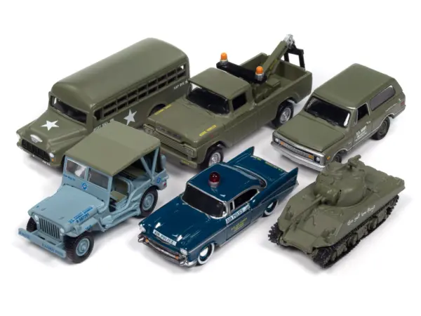 "Military" Set B of 6 pieces 2024 Release 2 Limited Edition Diecast Models by Johnny Lightning #2
