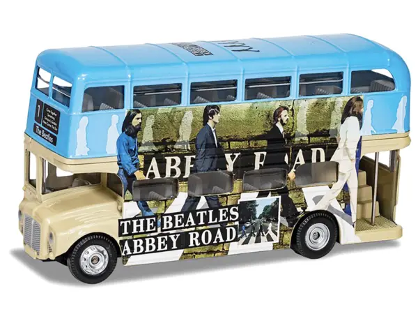 The Beatles London Double Decker Bus "Abbey Road" Blue and Beige Diecast Model Car by Corgi #2