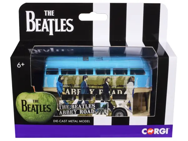 The Beatles London Double Decker Bus "Abbey Road" Blue and Beige Diecast Model Car by Corgi #3