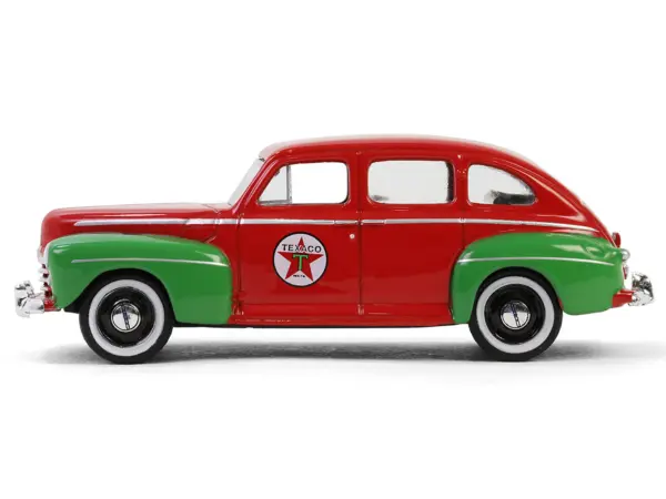 1948 Ford Fordor Super Deluxe "Texaco" Red with Green Fenders "Texaco Special Edition" Series 1 1/64 Diecast Model Car by Greenlight #2