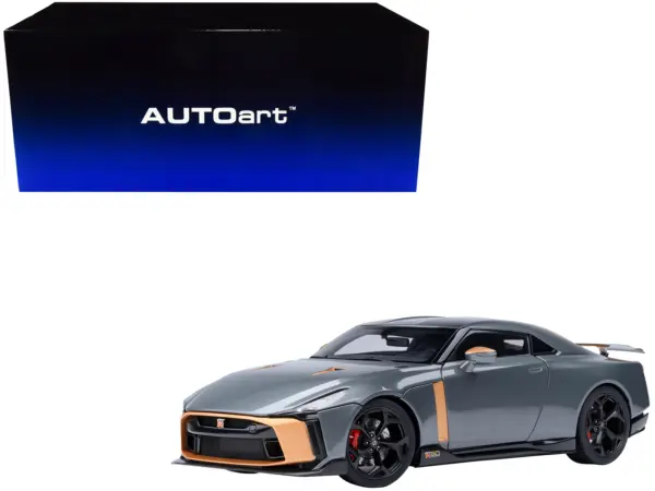 Nissan GT-R50 By ItalDesign "Goodwood Version" Liquid Kinetic Gray Metallic with Gold Accents 1/18 Model Car by Autoart #1