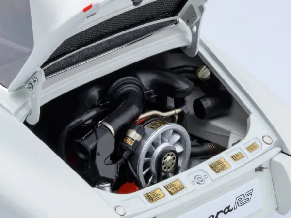 Porsche 911 Carrera 2.7 RS Grand Prix White with Red Stripes and Wheels 1/18 Model Car by Autoart #5