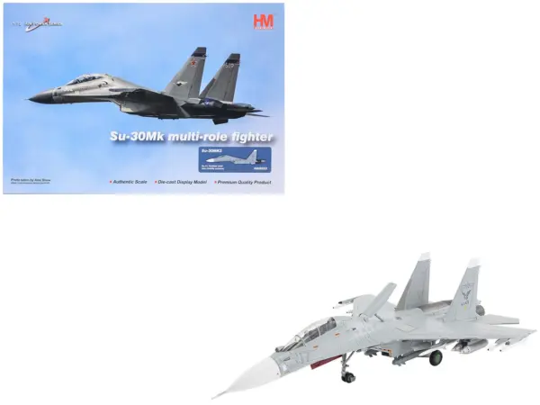 Sukhoi Su-30MK2 Flanker-G Fighter Aircraft "White 17 China" (2022) People's Liberation Army Naval Air Force (PLANAF) "Air Power Series" 1/72 Diecast Model by Hobby Master #1