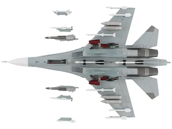 Sukhoi Su-30MK2 Flanker-G Fighter Aircraft "White 17 China" (2022) People's Liberation Army Naval Air Force (PLANAF) "Air Power Series" 1/72 Diecast Model by Hobby Master #4