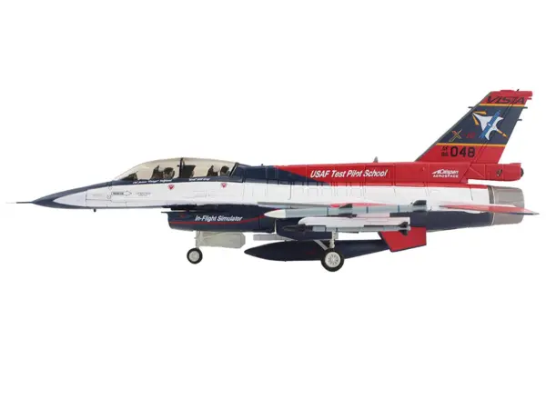 General Dynamics X-62A VISTA Aircraft with Missiles "86-0048 USAF Test Pilot School Edwards Air Force Base" (2024) United States Air Force "Air Power Series" 1/72 Diecast Model by Hobby Master #2