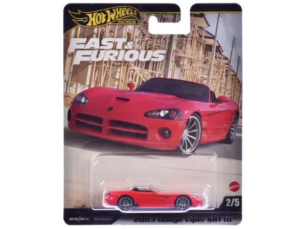 2003 Dodge Viper SRT10 Red "The Fast and the Furious: Tokyo Drift" (2006) Movie "Fast & Furious" Series Diecast Model Car by Hot Wheels #3