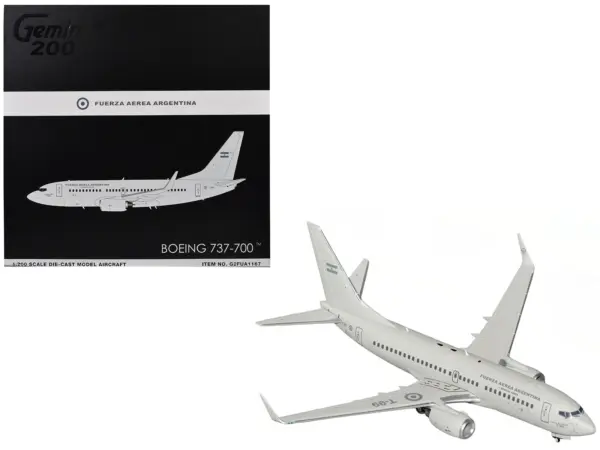 Boeing 737-700 Transport Aircraft "Fuerza Aerea Argentina (Air Force)" (T-99) Gray "Gemini 200" Series 1/200 Diecast Model Airplane by GeminiJets #1