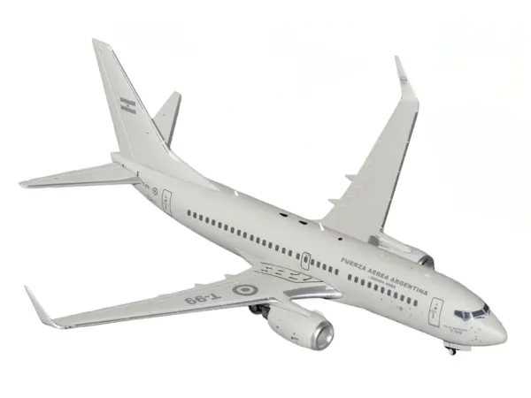 Boeing 737-700 Transport Aircraft "Fuerza Aerea Argentina (Air Force)" (T-99) Gray "Gemini 200" Series 1/200 Diecast Model Airplane by GeminiJets #2