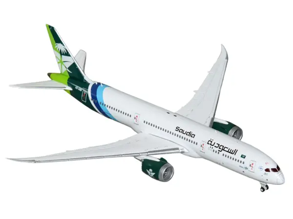 Boeing 787-9 Commercial Aircraft "Saudia Airline" (HZ-ARB) White with Tail Graphics 1/400 Diecast Model Airplane by GeminiJets #2