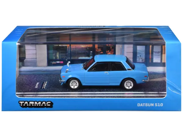 Datsun 510 Light Blue "Road64" Series 1/64 Diecast Model Car by Tarmac Works #1