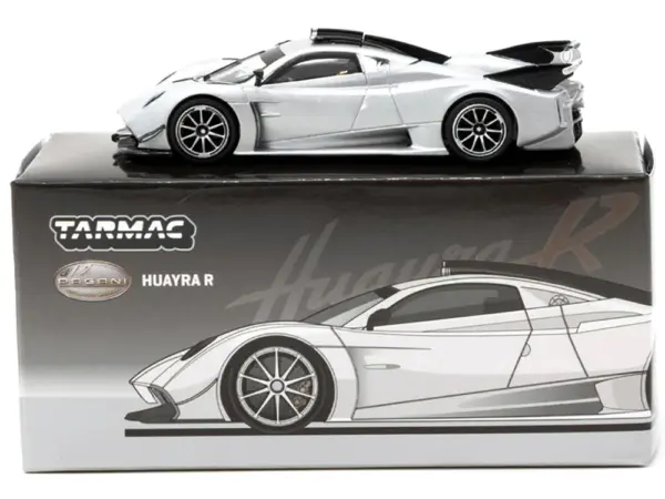 Pagani Huayra R Satin Silver Metallic "Global64" Series 1/64 Diecast Model by Tarmac Works #3