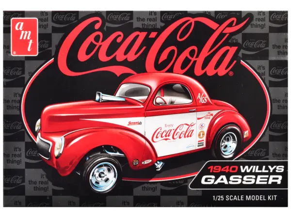 Skill 2 Model Kit 1940 Willys Coupe "Coca-Cola Race Team" 1/25 Scale Model by AMT #1
