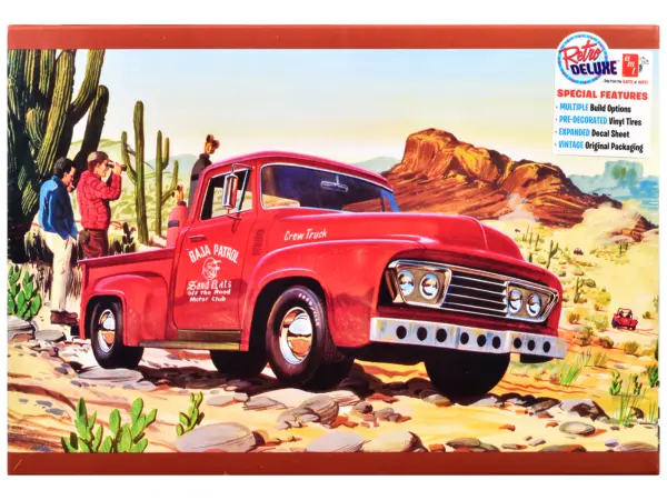 Skill 2 Model Kit 1953 Ford Pickup Truck "Baja Patrol" 1/25 Scale Model by AMT #1