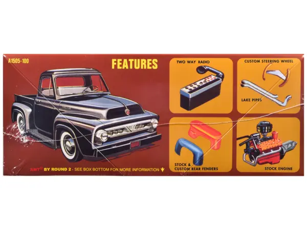 Skill 2 Model Kit 1953 Ford Pickup Truck "Baja Patrol" 1/25 Scale Model by AMT #2
